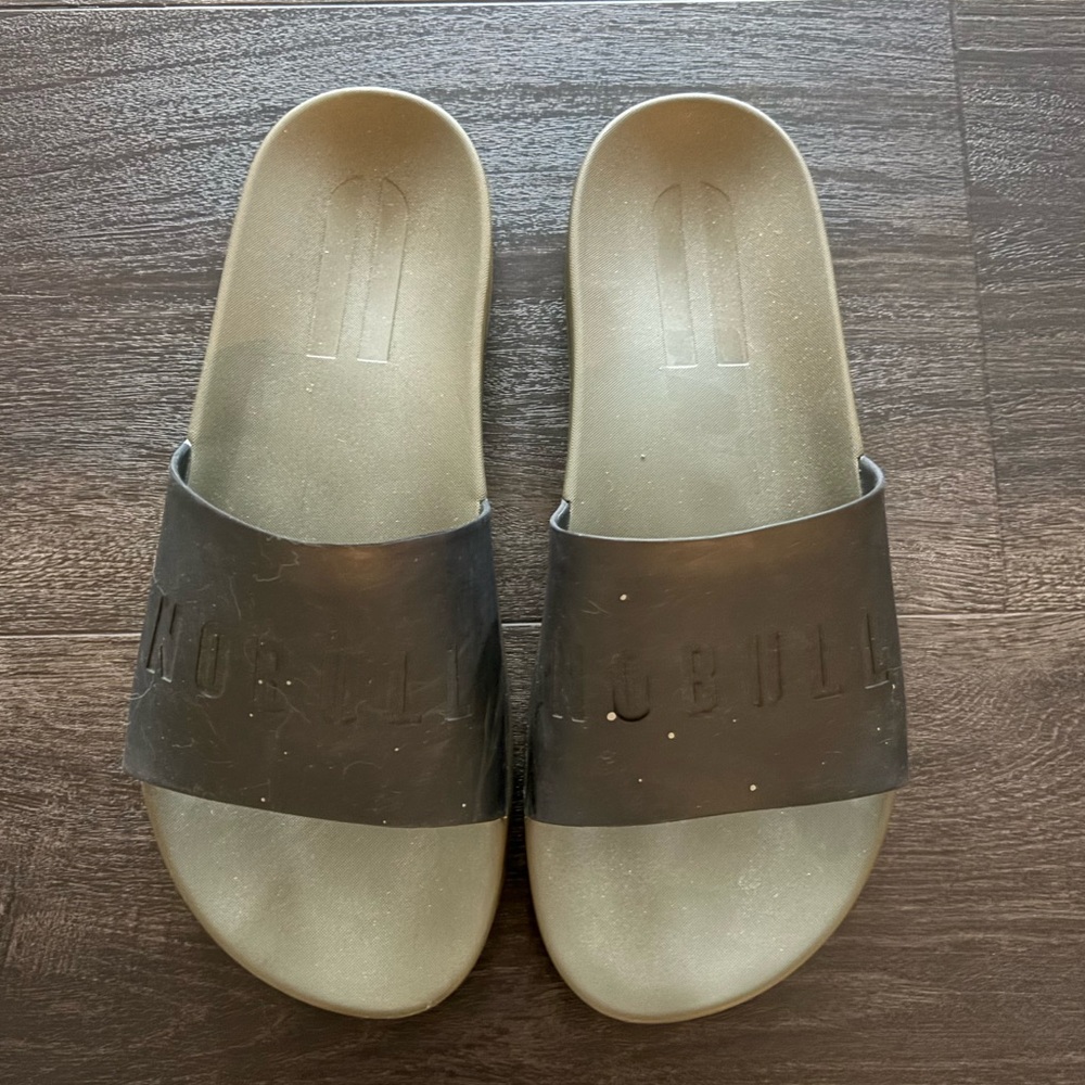 Men’s NoBull Slide Green Black Comfort Sandals Size 10